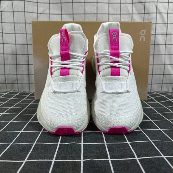 New On Cloud Cloudnova "Barbie" Women Pink Shoes White - Picture 1 of 5